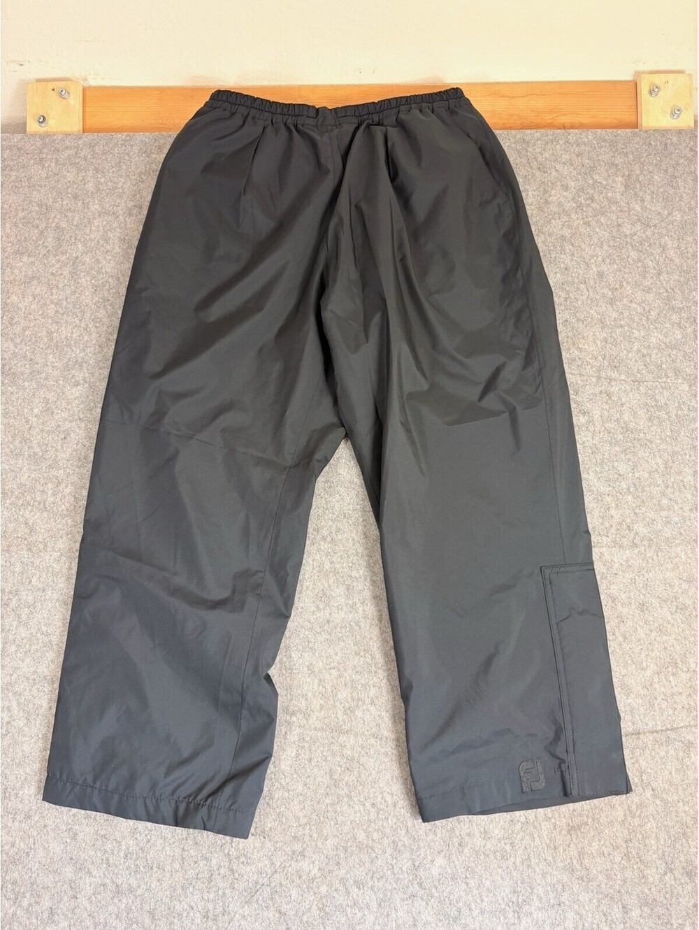 Footjoy Dryjoys Golf Rain Pants Mens Medium Black Performance Waterproof Wind
